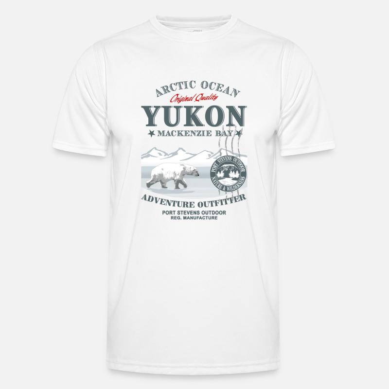 Yukon - Polar Bear - Eisbär - Männer Funktions-T-Shirt - Weiß