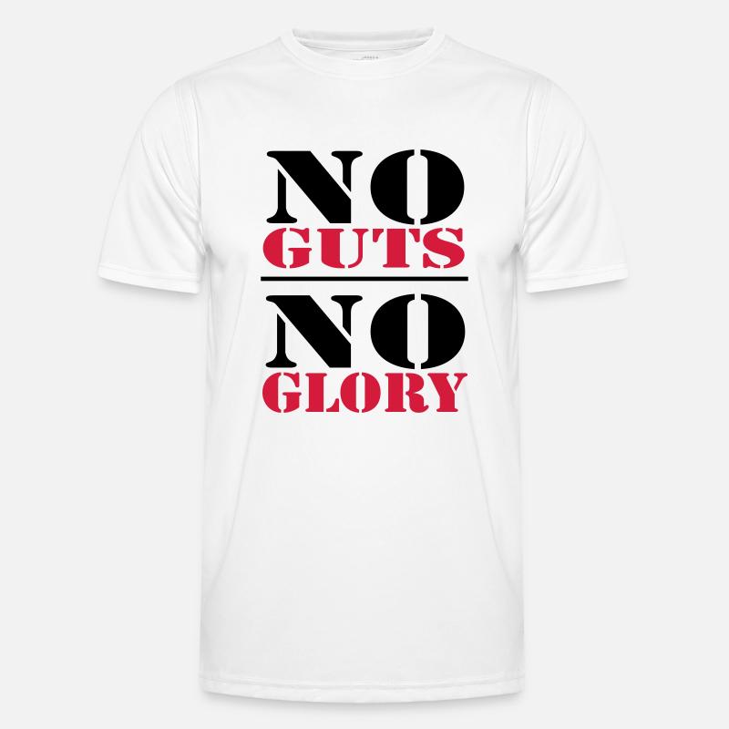 No Guts, no Glory - Männer Funktions-T-Shirt - Weiß