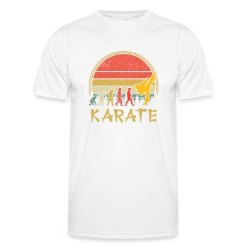 Karaté - T-shirt sport Homme - blanc - Devant - AI Model Male 178 dark (178cm)