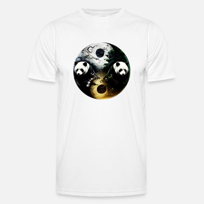 Yin Yang Panda - Men's Functional T-Shirt - white
