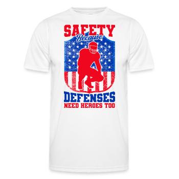 Football Game American Football Football Player - Men's Functional T-Shirt - white - Front - AI Model Male 178 dark (178cm)