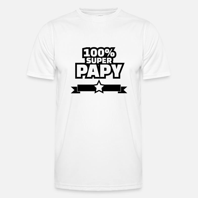 100% super papy T-shirt sport Homme