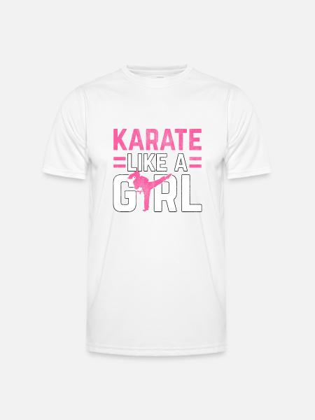 Le karaté comme une fille - T-shirt sport Homme - blanc