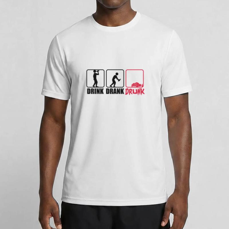 Evolution Hangover Drink Drank Drunk Männer Funktions-T-Shirt