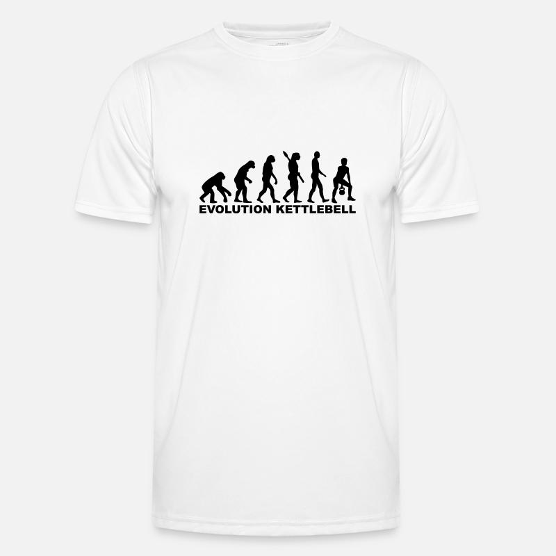 Kettlebell - Männer Funktions-T-Shirt - Weiß