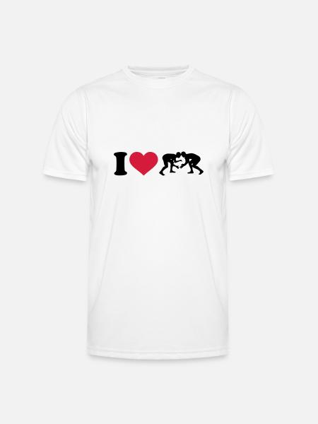 Ringen - Männer Funktions-T-Shirt - Weiß