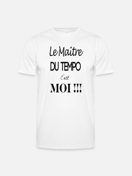 Maitre du tempo - T-shirt sport Homme - blanc