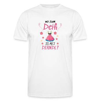 Dirndl Trachten Ersatz für - Männer Funktions-T-Shirt - Weiß - Vorne - AI Model Male 178 dark (178cm)
