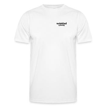 Weinkind Wein Alkohol Trinker Rot - Weisswein - Männer Funktions-T-Shirt - Weiß - Vorne - AI Model Male 178 dark (178cm)