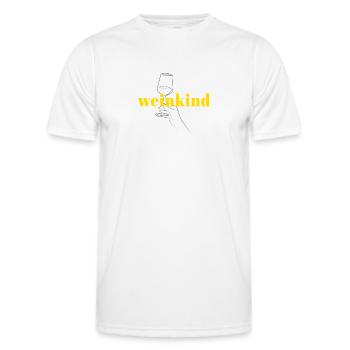 Weinkind Wein Alkohol Trinker Rot - Weisswein - Männer Funktions-T-Shirt - Weiß - Vorne - AI Model Male 178 dark (178cm)