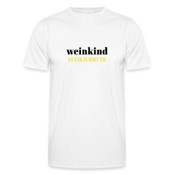 Weinkind Wein Alkohol Trinker Rot - Weisswein - Männer Funktions-T-Shirt - Weiß - Vorne - AI Model Male 178 dark (178cm)