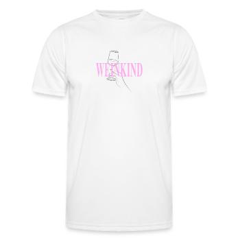 Weinkind Wein Alkohol Trinker Rot - Weisswein - Männer Funktions-T-Shirt - Weiß - Vorne - AI Model Male 178 dark (178cm)