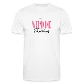 Weinkind Wein Alkohol Trinker Rot - Weisswein - Männer Funktions-T-Shirt - Weiß - Vorne - AI Model Male 178 dark (178cm)