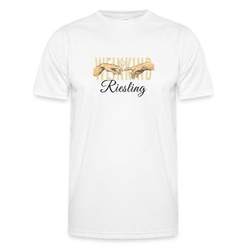 Weinkind Wein Alkohol Trinker Rot - Weisswein - Männer Funktions-T-Shirt - Weiß - Vorne - AI Model Male 178 dark (178cm)