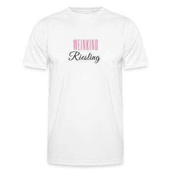 Weinkind Wein Alkohol Trinker Rot - Weisswein - Männer Funktions-T-Shirt - Weiß - Vorne - AI Model Male 178 dark (178cm)