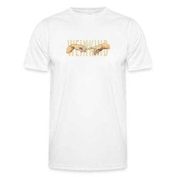 Weinkind Wein Alkohol Trinker Rot - Weisswein - Männer Funktions-T-Shirt - Weiß - Vorne - AI Model Male 178 dark (178cm)