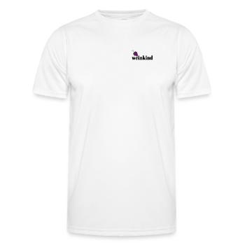 Weinkind Wein Alkohol Trinker Rot - Weisswein - Männer Funktions-T-Shirt - Weiß - Vorne - AI Model Male 178 dark (178cm)