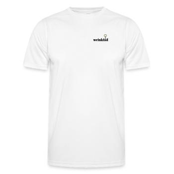 Weinkind Wein Alkohol Trinker Rot - Weisswein - Männer Funktions-T-Shirt - Weiß - Vorne - AI Model Male 178 dark (178cm)