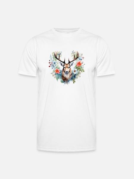 Ersatz Dirndl Hirschgeweih Hirsch - Männer Funktions-T-Shirt - Weiß
