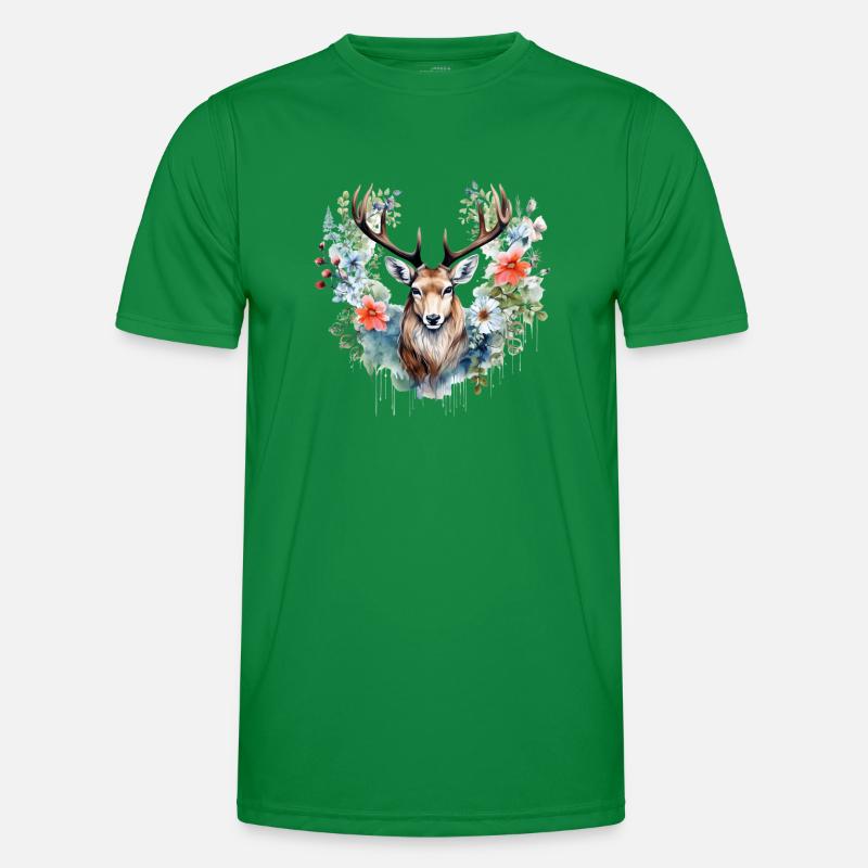 Ersatz Dirndl Hirschgeweih Hirsch Männer Funktions-T-Shirt