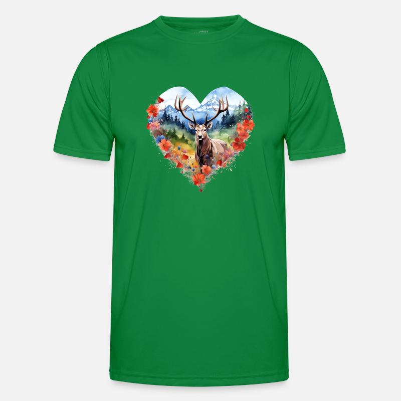 Ersatz Dirndl Hirschgeweih Hirsch Männer Funktions-T-Shirt