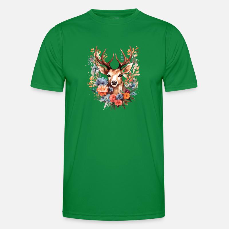 Ersatz Dirndl Hirschgeweih Hirsch Männer Funktions-T-Shirt