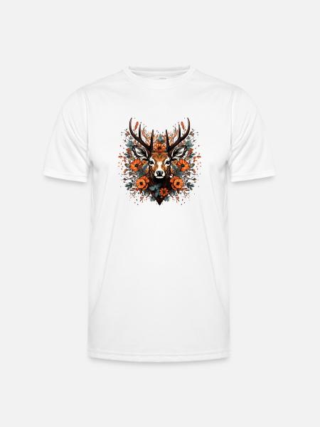 Ersatz Dirndl Hirschgeweih Hirsch - Männer Funktions-T-Shirt - Weiß