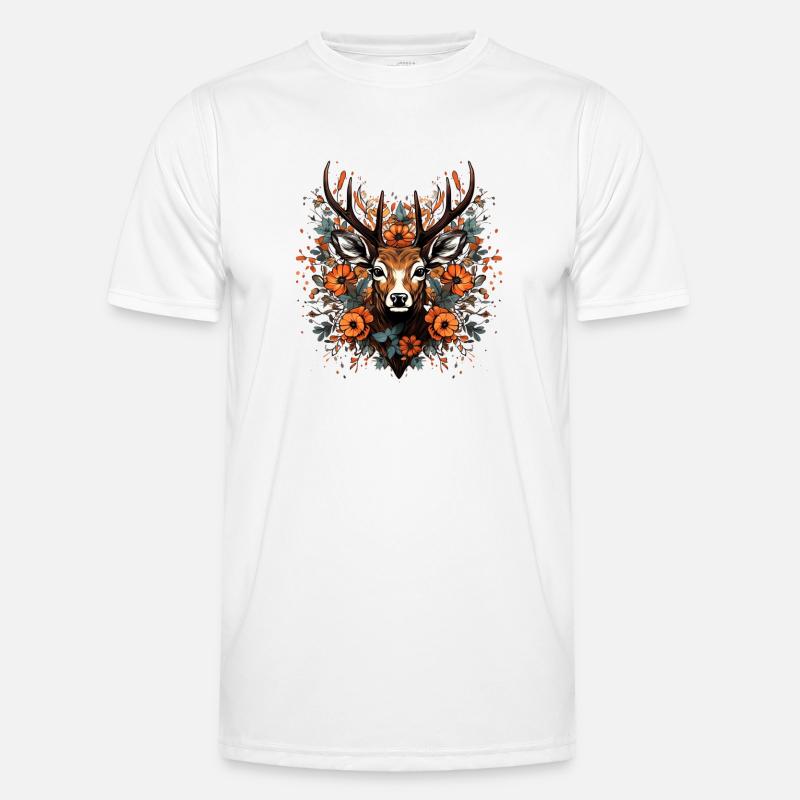 Ersatz Dirndl Hirschgeweih Hirsch - Männer Funktions-T-Shirt - Weiß