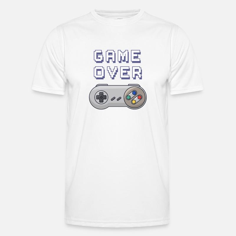 Game Over retro gaming controller - Men's Functional T-Shirt - white