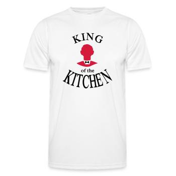 Tablier de chef - T-shirt sport Homme - blanc - Devant - AI Model Male 178 dark (178cm)