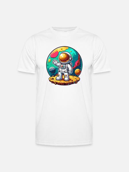 Petit astronaute - T-shirt sport Homme - blanc