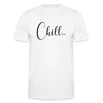 CHILL - Männer Funktions-T-Shirt - Weiß - Vorne - AI Model Male 178 dark (178cm)