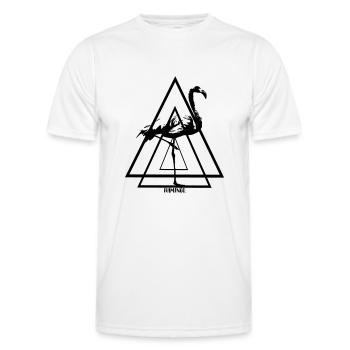 Flamingo. - Men's Functional T-Shirt - white - Front - AI Model Male 178 dark (178cm)