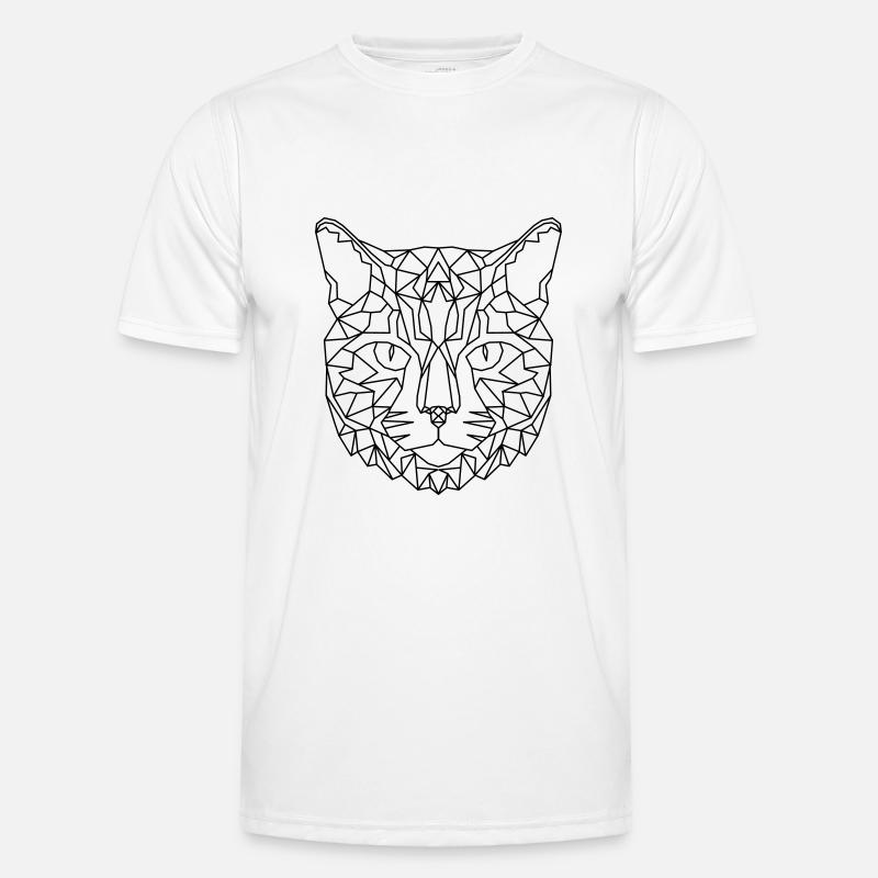Cat Geometric Men's Functional T-Shirt