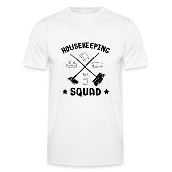Housekeeping Squad Femme de ménage Femme de ménage - T-shirt sport Homme - blanc - Devant - AI Model Male 178 dark (178cm)