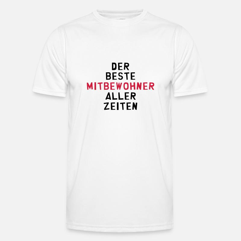 Mitbewohner Mitbewohnerin Freund Freundschaft Nähe - Männer Funktions-T-Shirt - Weiß