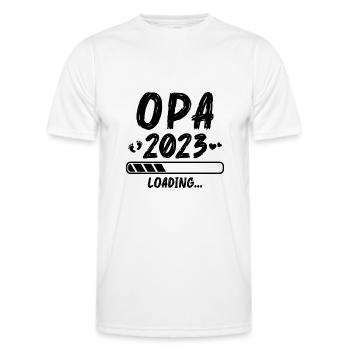 Schwangerschaft verkünden Idee Werdender Opa - Männer Funktions-T-Shirt - Weiß - Vorne - AI Model Male 178 dark (178cm)