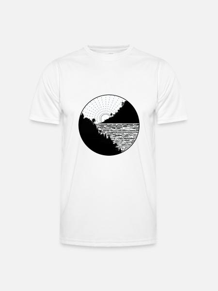 Landschaft, Landschaftlich - Männer Funktions-T-Shirt - Weiß