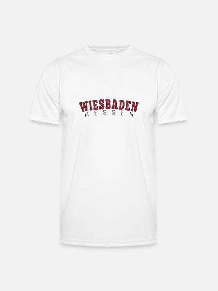 Wiesbaden Hessen - Männer Funktions-T-Shirt - Weiß