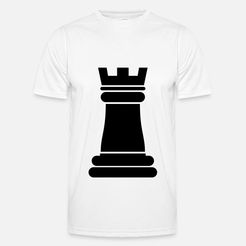 Chess piece tower - Men's Functional T-Shirt - white