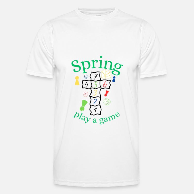 Spring | Spring | Game | Fun | Entertainment - Men's Functional T-Shirt - white