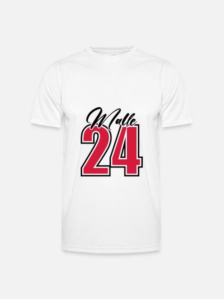 Malle 24 - Männer Funktions-T-Shirt - Weiß