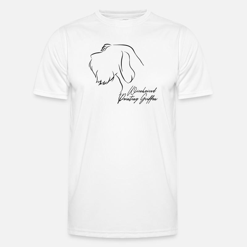 Wirehaired Pointing Griffon Profil Hunde Jagdhund Männer Funktions-T-Shirt