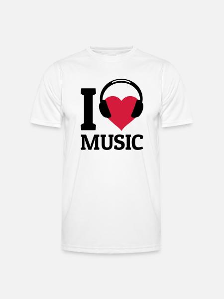 I love Music - Men's Functional T-Shirt - white
