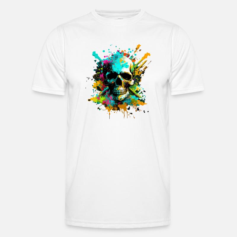 Psychedelic Skull Men's Functional T-Shirt