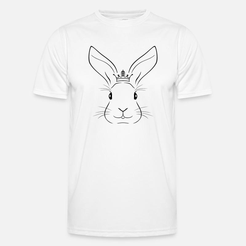 Tête de lapin tracée T-shirt sport Homme