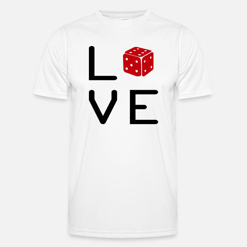 boardgame chess backgammon game night - Männer Funktions-T-Shirt - Weiß
