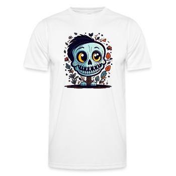 Squelette - T-shirt sport Homme - blanc - Devant - AI Model Male 178 dark (178cm)