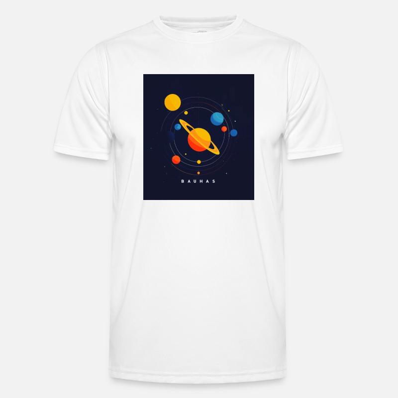 Bauhas Planetensystem - Männer Funktions-T-Shirt - Weiß