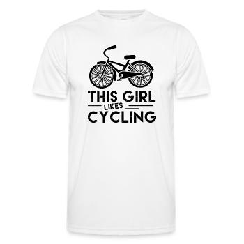 Mädchen mag Radfahren Lustiges Fahrrad Cardio - Männer Funktions-T-Shirt - Weiß - Vorne - AI Model Male 178 dark (178cm)